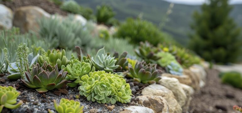 Drought-resistant plants highlight species that flourish in arid environments with minimal water requirements.